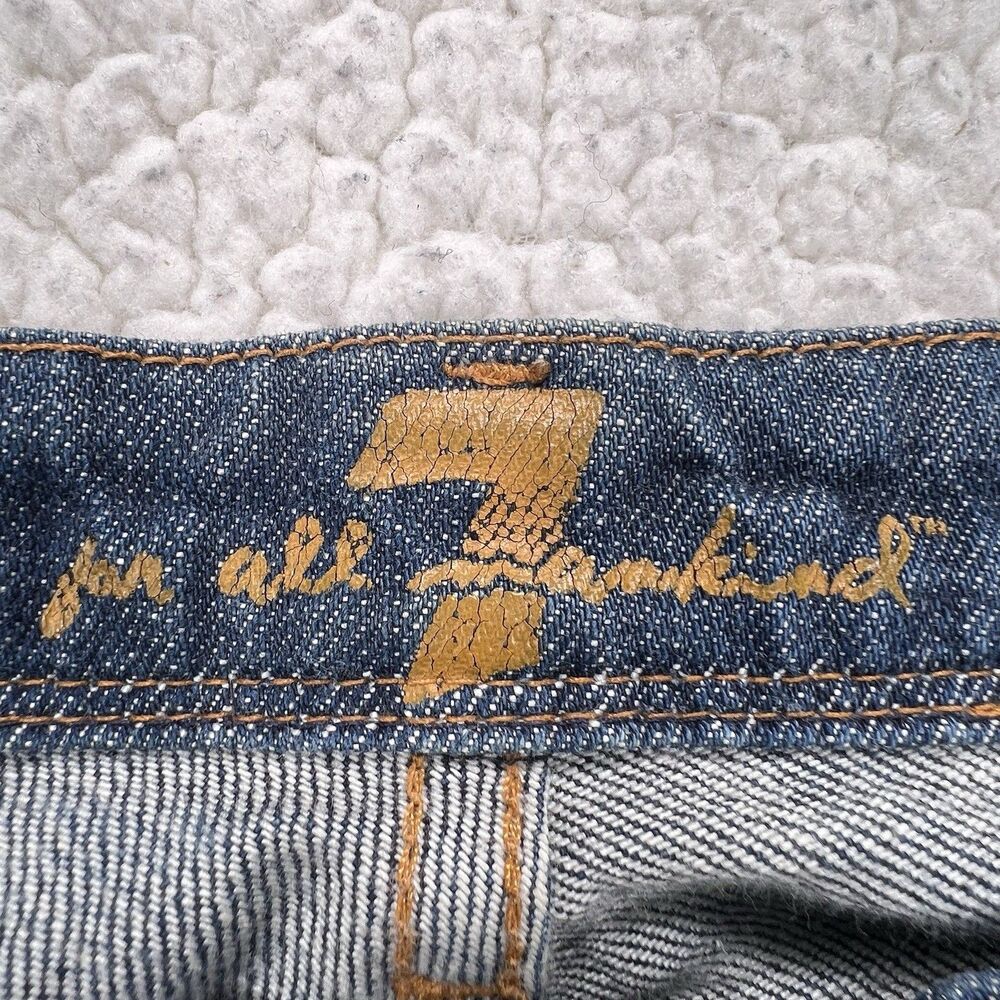 7 For All Mankind Bootcut Jeans Women's 28 (Actual 31x29) USA Made Western Boho - Picture 9 of 13